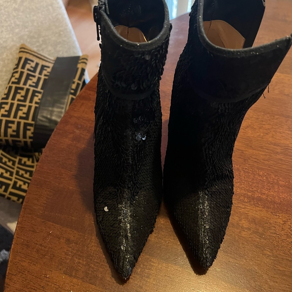 Authentic loubotin shimmer ankle boots worn twice